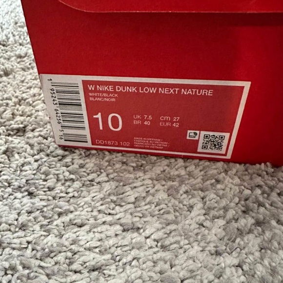 Black & White Nike Dunk Low Sneakers - Picture 7 of 7